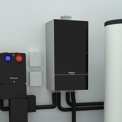 Насосная группа Buderus с конденсатным газовым котлом
